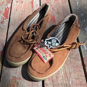 NEW Women's original Vans suede surf siders SIZE 10